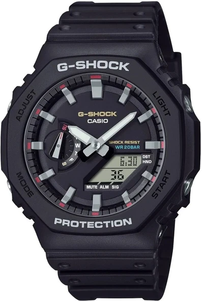 CASIO G-SHOCK GA-2100RL-1ADR SİYAH SİLİKON KORDON ANALOG/DİJİTAL ERKEK KOL SAATİ ürün görseli 1