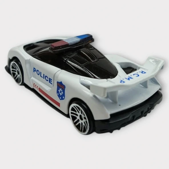 Metal Mini Polis Arabası  8 cm - Polis - 4 - Resim 3