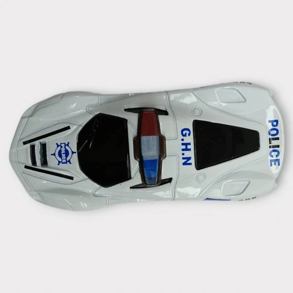 Metal Mini Polis Arabası  8 cm - Polis - 7 - Resim 4