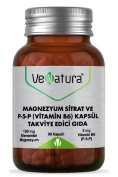 Venatura Magnezyum Sitrat ve P5P (Vitamin B6) 90 Kapsül ürün görseli 1