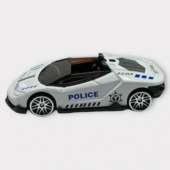 Metal Mini Polis Arabası  8 cm - Polis - 6 - Resim 2