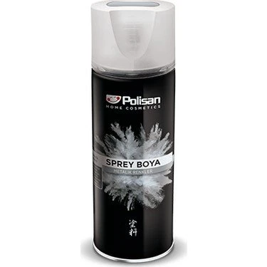Polisan Akrilik Sprey Boya 400 ml Metalik Gri ürün görseli 1