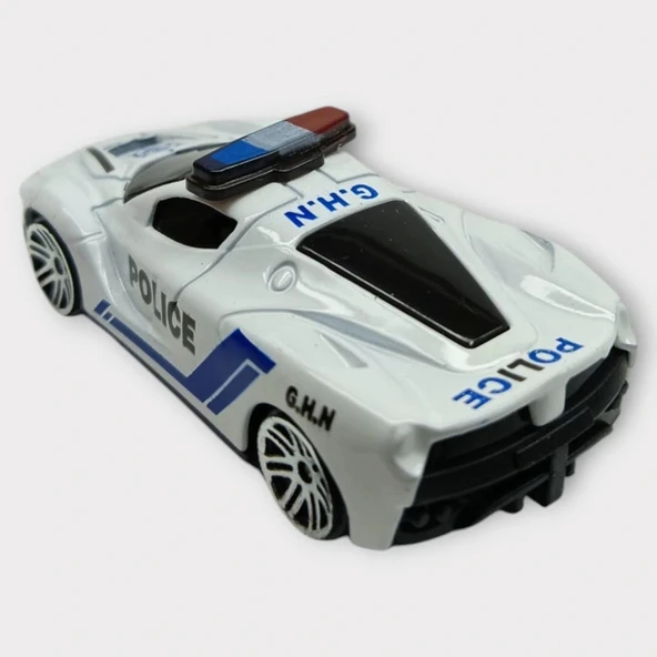 Metal Mini Polis Arabası  8 cm - Polis - 7 - Resim 3