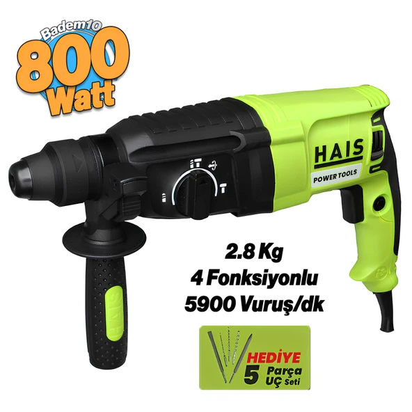 HAIS Z1A-2601SRE 800W Kırıcı Delici Matkap SDS Plus Beton Delme Kırma Darbeli Matkap ürün görseli 1