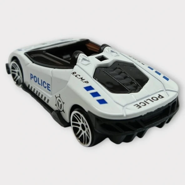Metal Mini Polis Arabası  8 cm - Polis - 6 - Resim 3