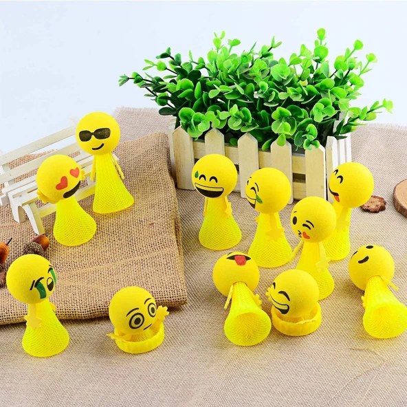 YÜKSEK KALİTE 4 ADET RENKLİ LED IŞIKLI ZIPLAYAN KAFALAR IŞIKLI UÇAN KAFALAR IŞIKLI EMOJİ KAFALAR ürün görseli 1