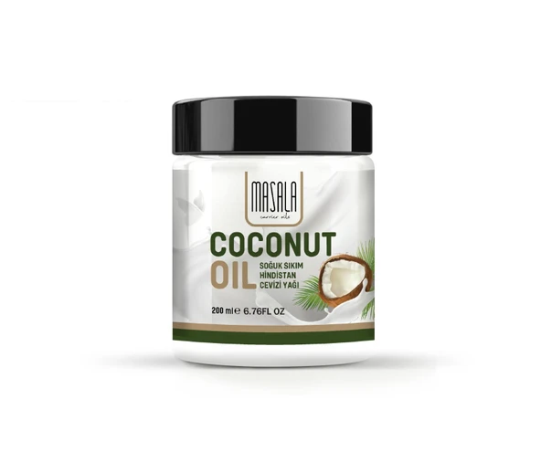 Hindistan Cevizi Yağı 200 ml - Soğuk Pres (Coconut Oil - Cold Pressed) ürün görseli 1