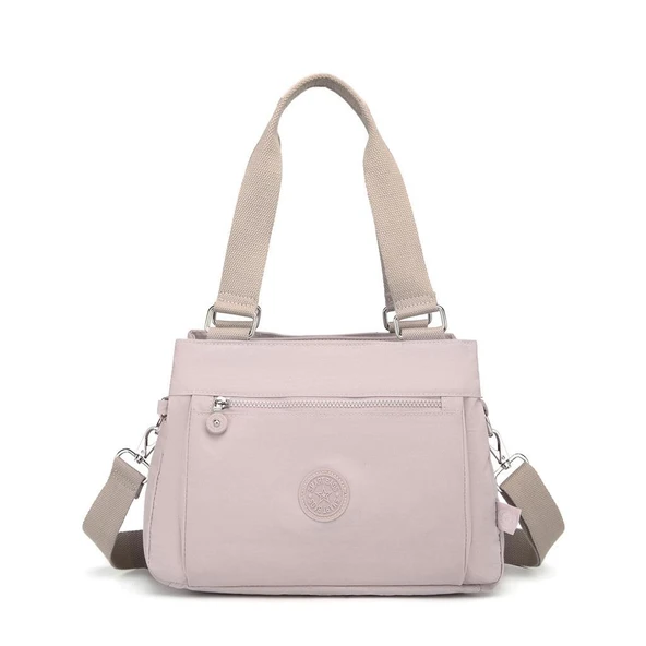 Krinkıl Kumaş Kadın Omuz Çantası Smart Bags 1125 Kum ürün görseli 1