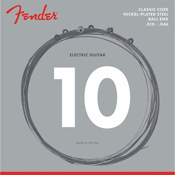 Fender Classic Core 255R Nickel-Plated Steel Ball Ends .010-.046 Elektro Gitar Teli ürün görseli 1