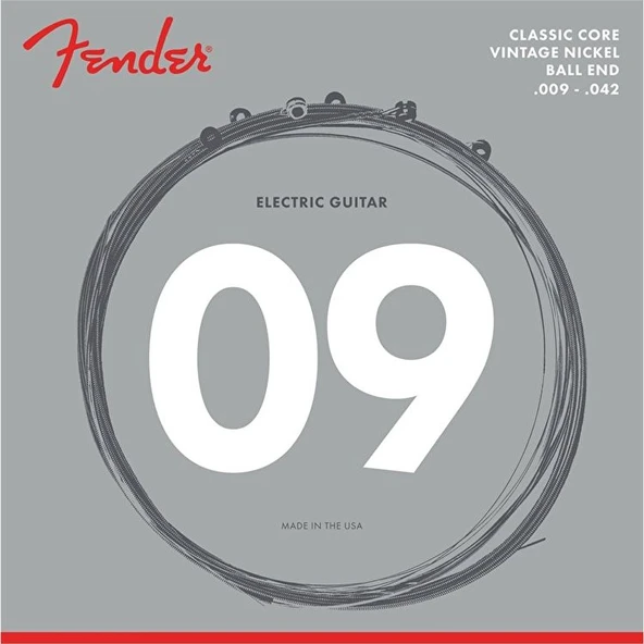 Fender Classic Core 155L Vintage Nickel Ball Ends .009-.042 Elektro Gitar Teli ürün görseli 1