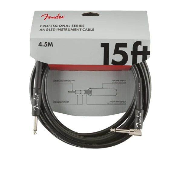 Fender Professional Kill Switch Düz/L Uçlu 4,5m Enstrüman Kablosu ürün görseli 1