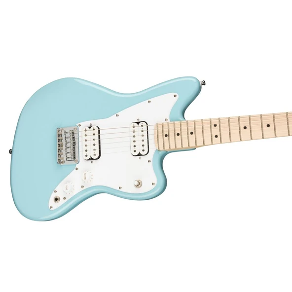 Squier Mini Jazzmaster HH Akçaağaç Klavye Daphne Blue Elektro Gitar - Resim 2