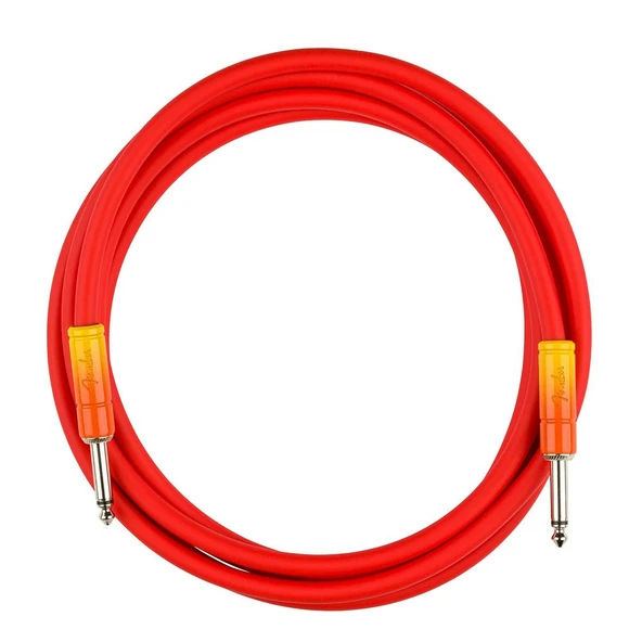 Fender Ombré Düz/Düz Uçlu 3m Tequila Sunrise Enstrüman Kablosu ürün görseli 1