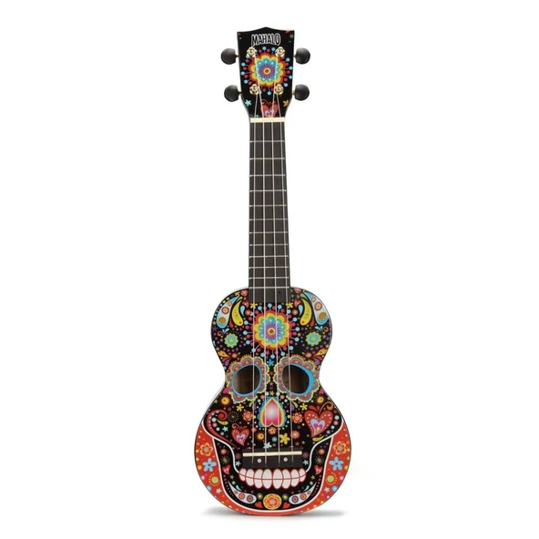 Mahalo Art Series Soprano Ukulele (Black Skull) ürün görseli 1