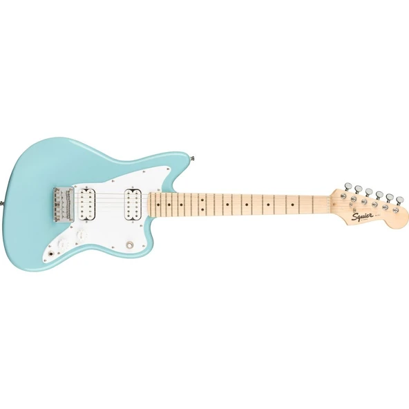 Squier Mini Jazzmaster HH Akçaağaç Klavye Daphne Blue Elektro Gitar ürün görseli 1