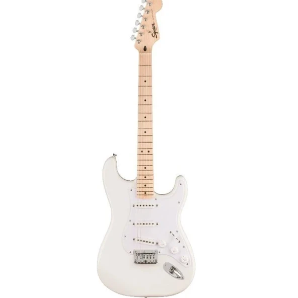 Squier Sonic Stratocaster Hard Tail Akçaağaç Klavye WPG Arctic White Elektro Gitar ürün görseli 1