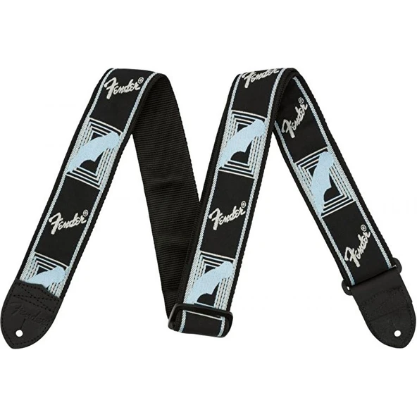 Fender Monogrammed Siyah/Gri/Mavi Gitar Askısı ürün görseli 1