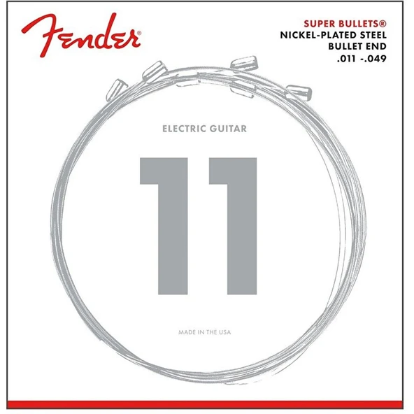 Fender Super Bullet Strings Nickel Plated Steel Bullet End 3250M .011-.049 Elektro Gitar Teli ürün görseli 1