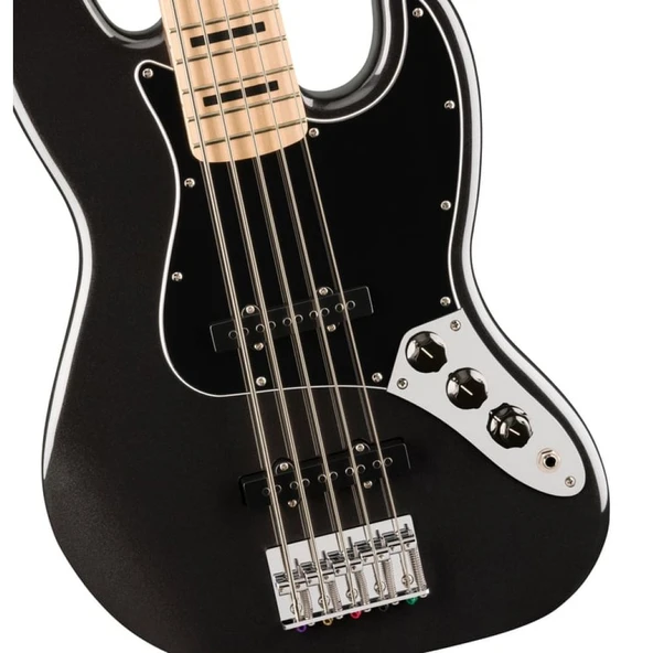 Squier Affinity Active Jazz Bass V Akçaağaç Klavye BPG Black Metallic Bas Gitar - Resim 2