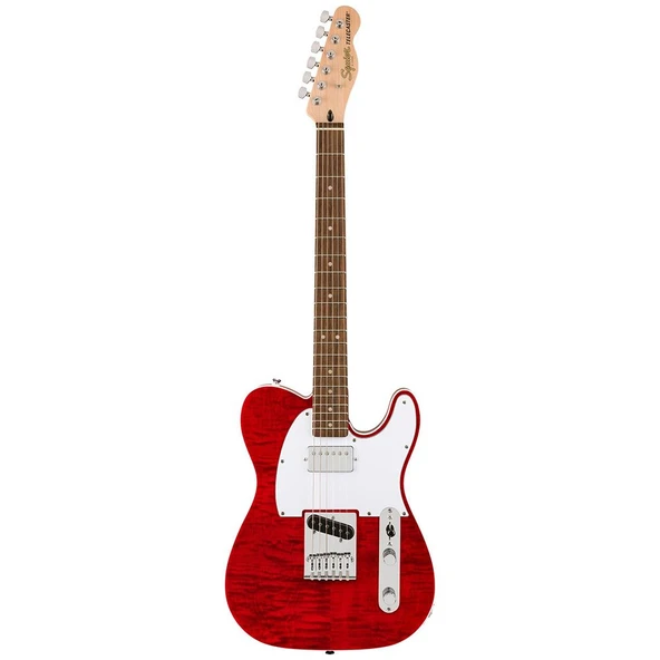 Squier Affinity Telecaster FMT SH Laurel Klavye WPG Crimson Red Transparent Elektro Gitar ürün görseli 1