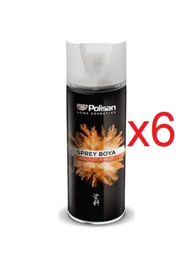 Polisan Akrilik Sprey Boya 6 Adet 400 ml Mat Beyaz ürün görseli 1