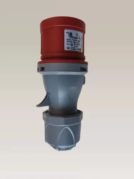 TPLAST 4x32A CEE Norm Sanayi Düz Trifaze Fiş ürün görseli 1