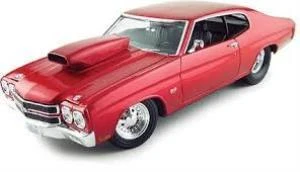 Welly 1970 Chevrolet Chevelle Pro Street Kırmızı 1:18 Model Araba ürün görseli 1
