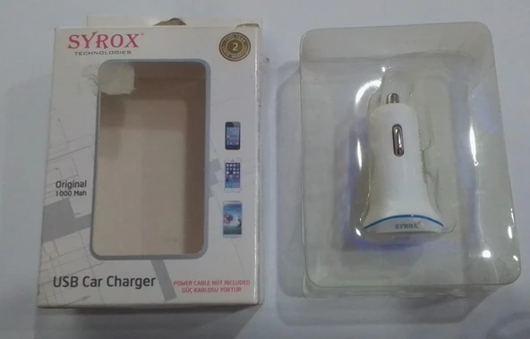 SYROX SYX-C31 5V / 1A USB Araç ÇAKMAK GİRİŞ USB Şarj Cihazı ürün görseli 1