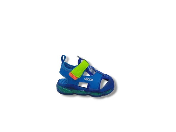 Vicco Live İlk Adım Bebek Saks Mavi Işıklı Sandalet Ayakkabı ürün görseli 1
