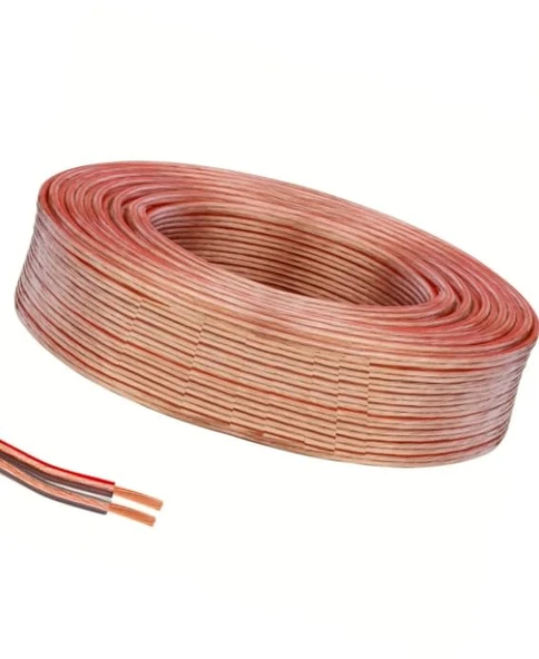 Tayfun Cg 2x0,35mm Şeffaf 25 Metre Bakır Cu Hoparlör Kablosu ürün görseli 1