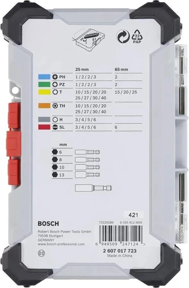 BOSCH Vidalama Ucu Seti 43 Parça - Resim 4