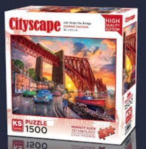 KS GAMES PUZZLE 1500 PARCA FORTH BRIDGE AT SUNSET ürün görseli 1