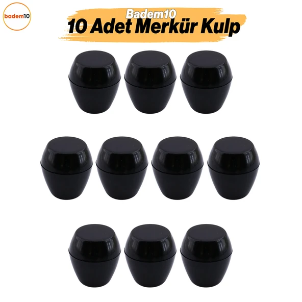 Merkür Düğme Siyah Mobilya Mutfak Dolap Dolabı Çekmece Kulpu Kulbu Plastik Siyah Tek Vidalı Kulp ürün görseli 1