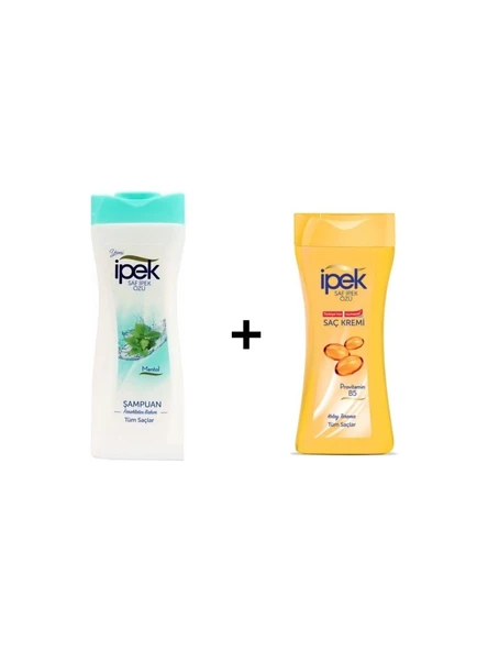 İpek Menthol Şampuan 480 Ml + İpek Saç Kremi 480ml--2'li Set ürün görseli 1