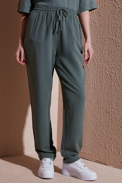 FASHION FRIENDS KADIN BELİ LASTİKLİ PANTOLON 25Y0550K1 ürün görseli 1