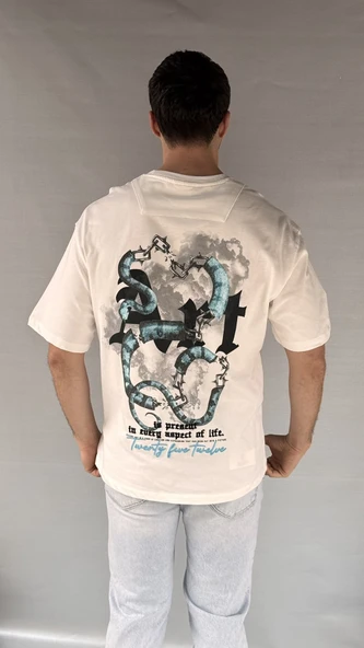 Yılan Baskı T-shirt - Resim 6