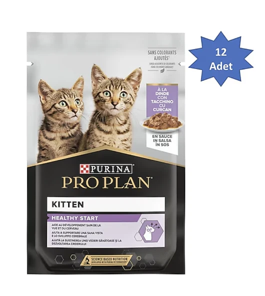 Pro Plan Hindili 85 gr 12'li Yavru Kedi Yaş Maması ürün görseli 1