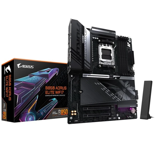 GIGABYTE B850 AORUS ELITE WIFI7 DDR5 HDMI-DP USBC PCIE 5.0 AM5 ATX ürün görseli 1