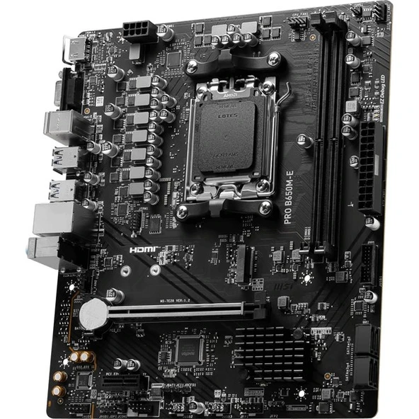 MSI PRO B650M-E DDR5 HDMI PCIE 4.0 AM5 mATX - Resim 2