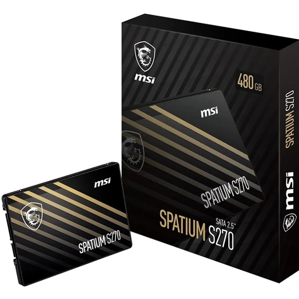 MSI 480GB SPATIUM S270 500-450MB/s SSD SATA-3 DİSK ürün görseli 1