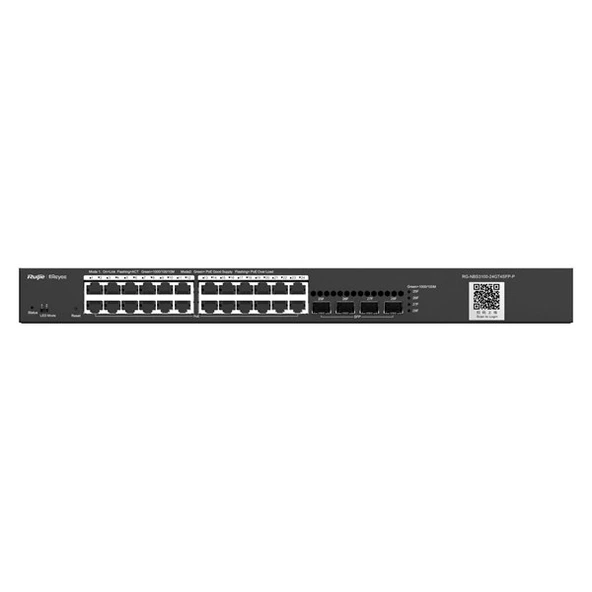 RUIJIE 24port REYEE RG-NBS3100-24GT4SFP-P GIGABIT 4-SFP 370W YÖNETİLEBİLİR POE SWITCH ürün görseli 1