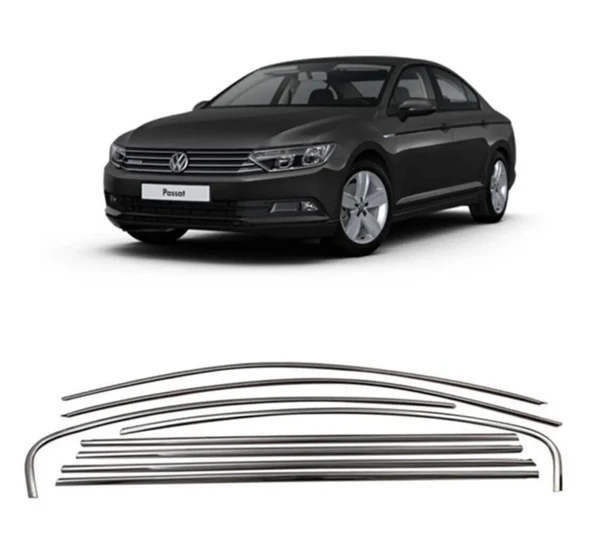 Vw Passat B 8,5 Sd Krom Cam Çerçevesi 8 Parça TamTur 2020+ Uyumlu ürün görseli 1