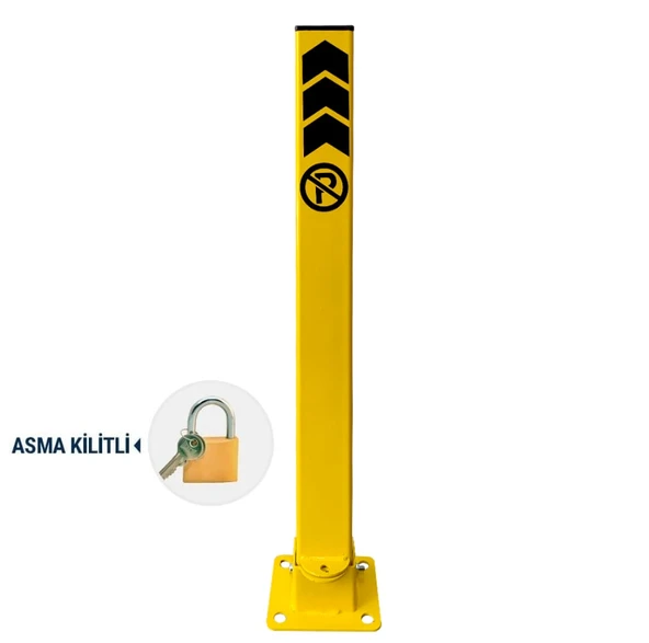 60 cm Kilitli Otopark Direği – Park Bariyeri (Asma Kilit Dahil) ürün görseli 1