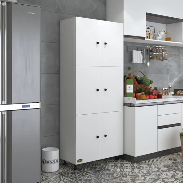 Kenzlife mutfak dolabı tahiri byz 188*80*37 çok amaçlı dolap arkalıklı ürün görseli 1