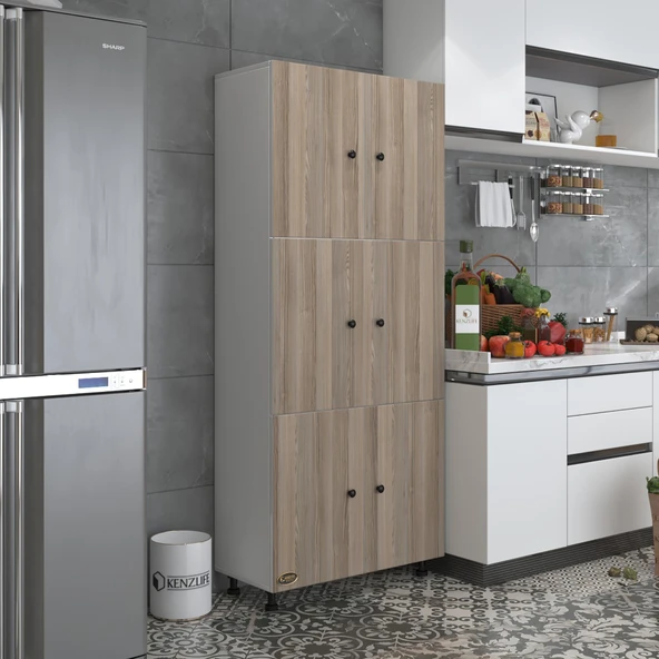 Kenzlife mutfak dolabı tahiri crdbyz 188*80*37 çok amaçlı dolap arkalıklı ürün görseli 1