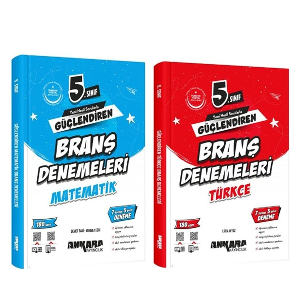 Ankara Yayıncılık 5. Sınıf Matematik ve Türkçe Güçlendiren Deneme Seti 2 Kitap ürün görseli 1