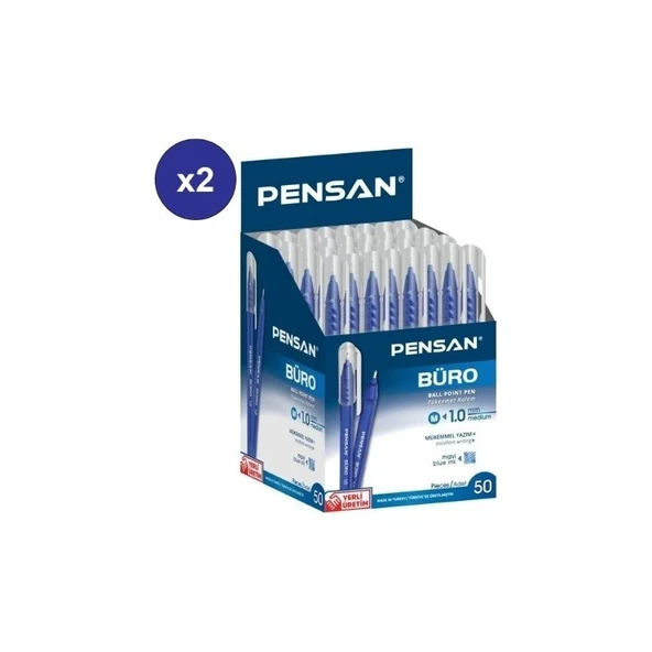 Pensan Büro Tükenmez Kalem 1mm 2270 Mavi 100'LÜ ürün görseli 1