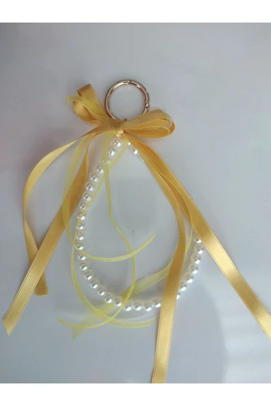 ömrüm style Çanta Charm İnci Sarı ürün görseli 1