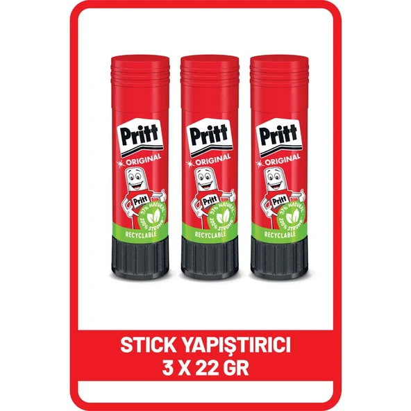 Pritt Stick Yapıştırıcı 22 Gr 56102 - 3 Adet ürün görseli 1