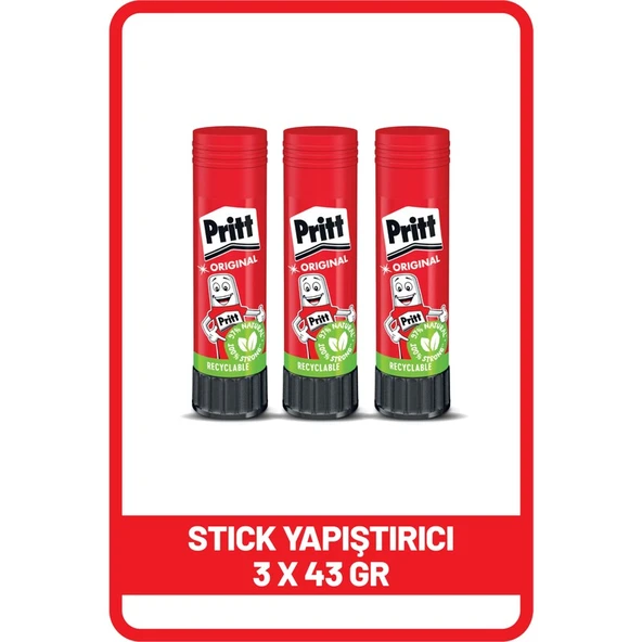 Pritt Stick Yapıştırıcı 43 Gr. (3 Adet) ürün görseli 1